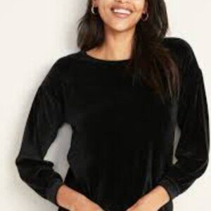 Old Navy Black Velvet Women's Top Size Medium